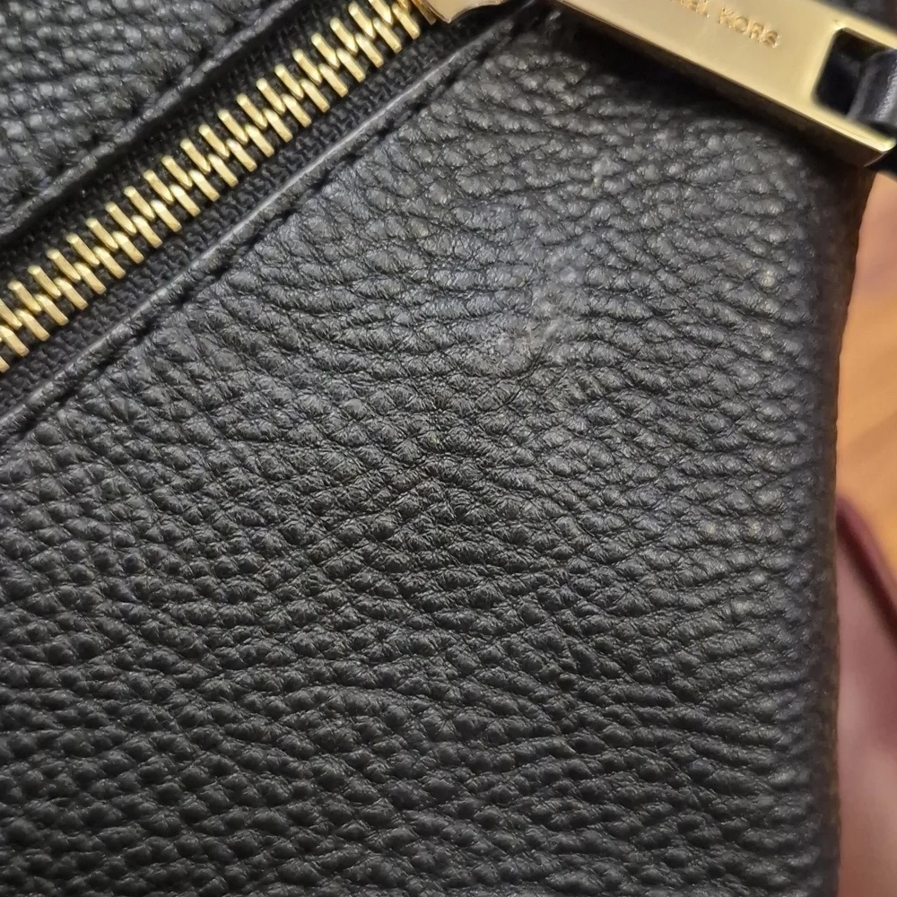 Michael Kors Evie Black Pebbled Leather Hobo Bag